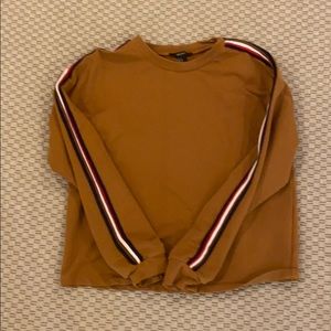 Tan sweater with stripes